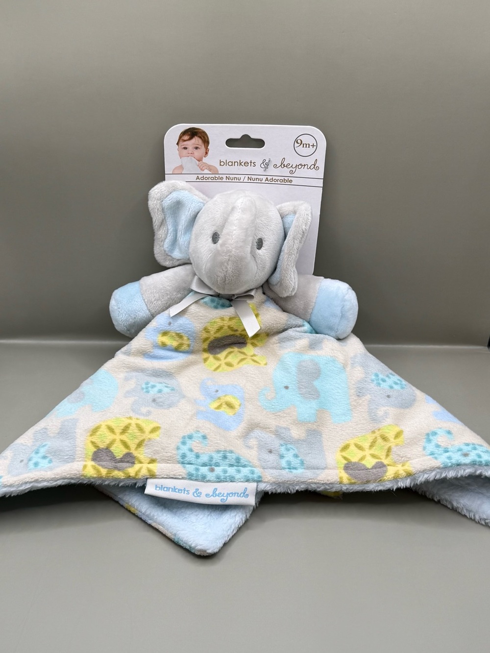NWT Blankets & Beyond Baby Elephant Lovey Security Blanket Soother Plush